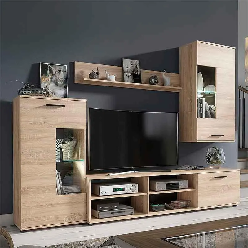 Composición de salón Antígona luces LED 229 cm