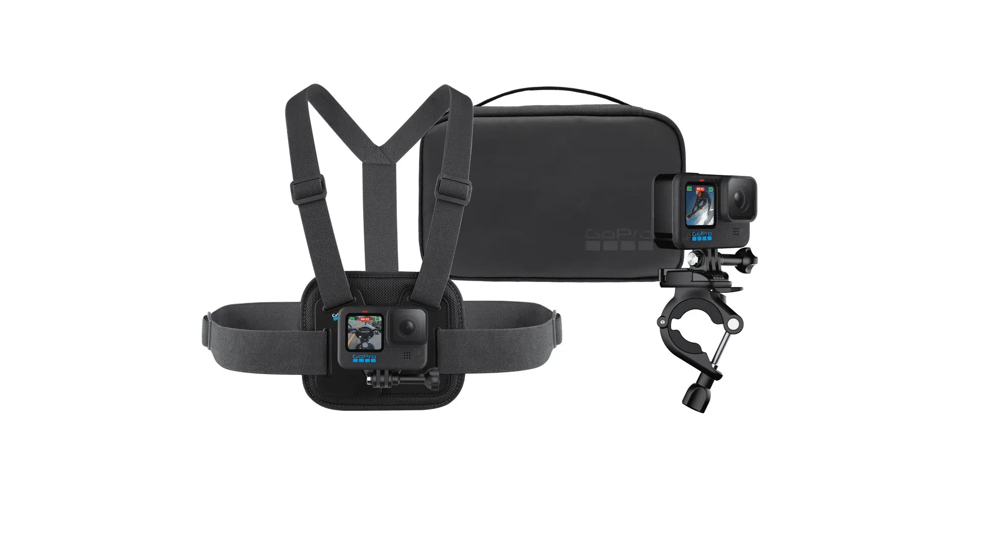 Chesty, soporte para manillar/tija del sillín/caña y estuche de cámara