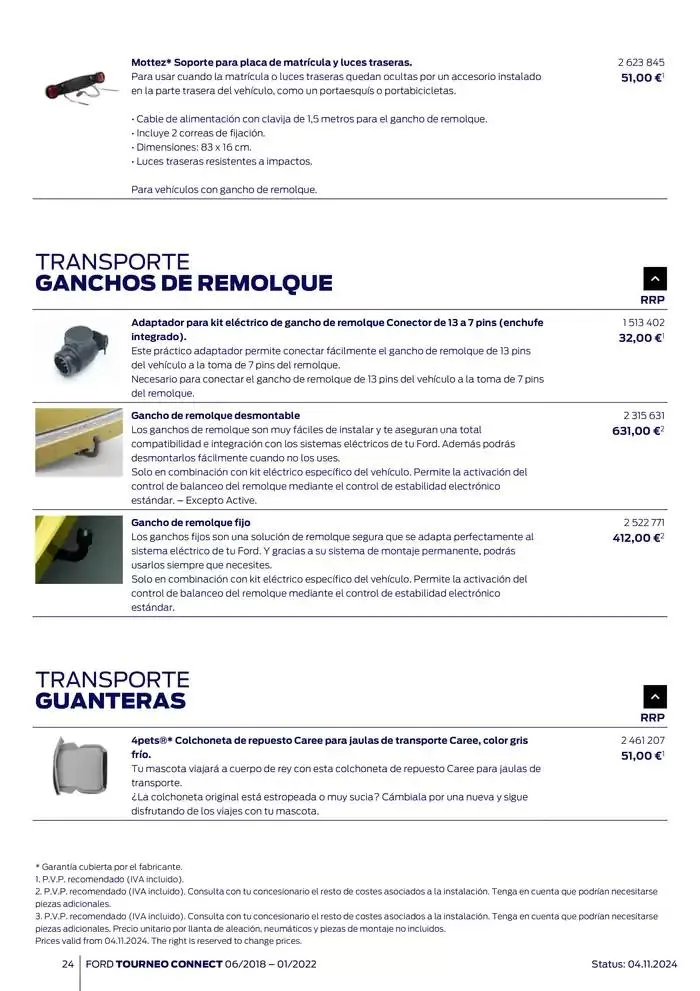 Catálogo de Ford de accesorios Tourneo Connect 13 de noviembre al 13 de noviembre 2025 - Página 24