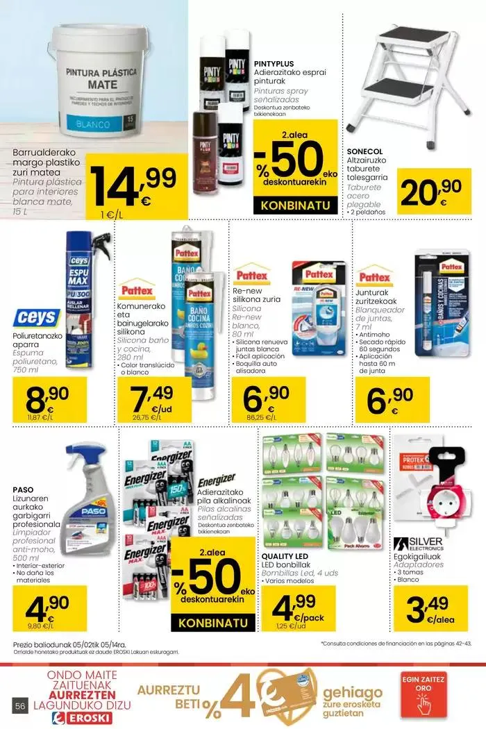 Catálogo de AUKERA OFERTA HIPERMERKATUAK EROSKI 2 de mayo al 13 de mayo 2025 - Página 56