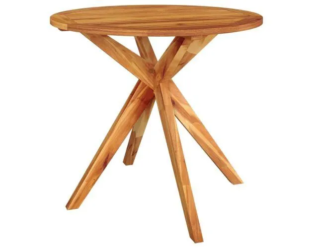 vidaXL mesa de jardín madera maciza de acacia 85x85x75 cm