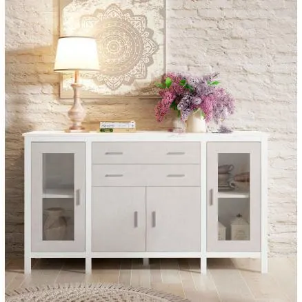 Aparador blanco poro y selene 158 cm.