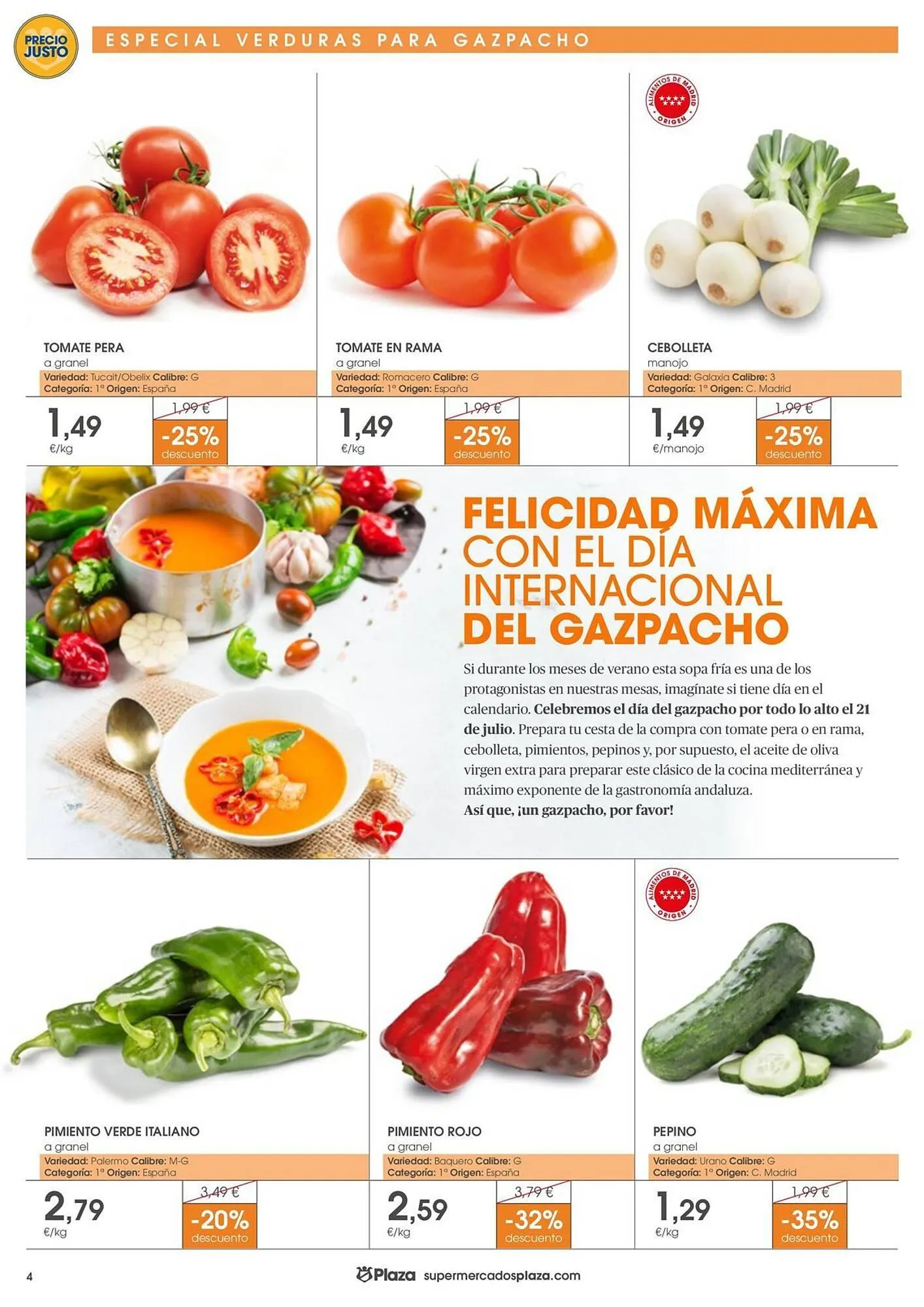 Catálogo de Folleto Supermercados Plaza 11 de julio al 30 de julio 2025 - Página 4