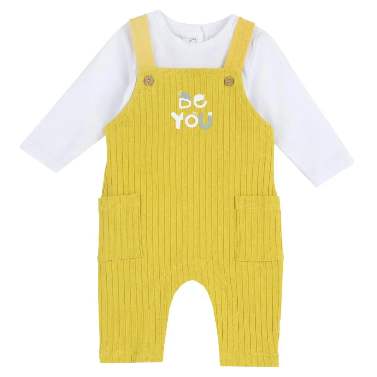 Set body y peto largo de canalé