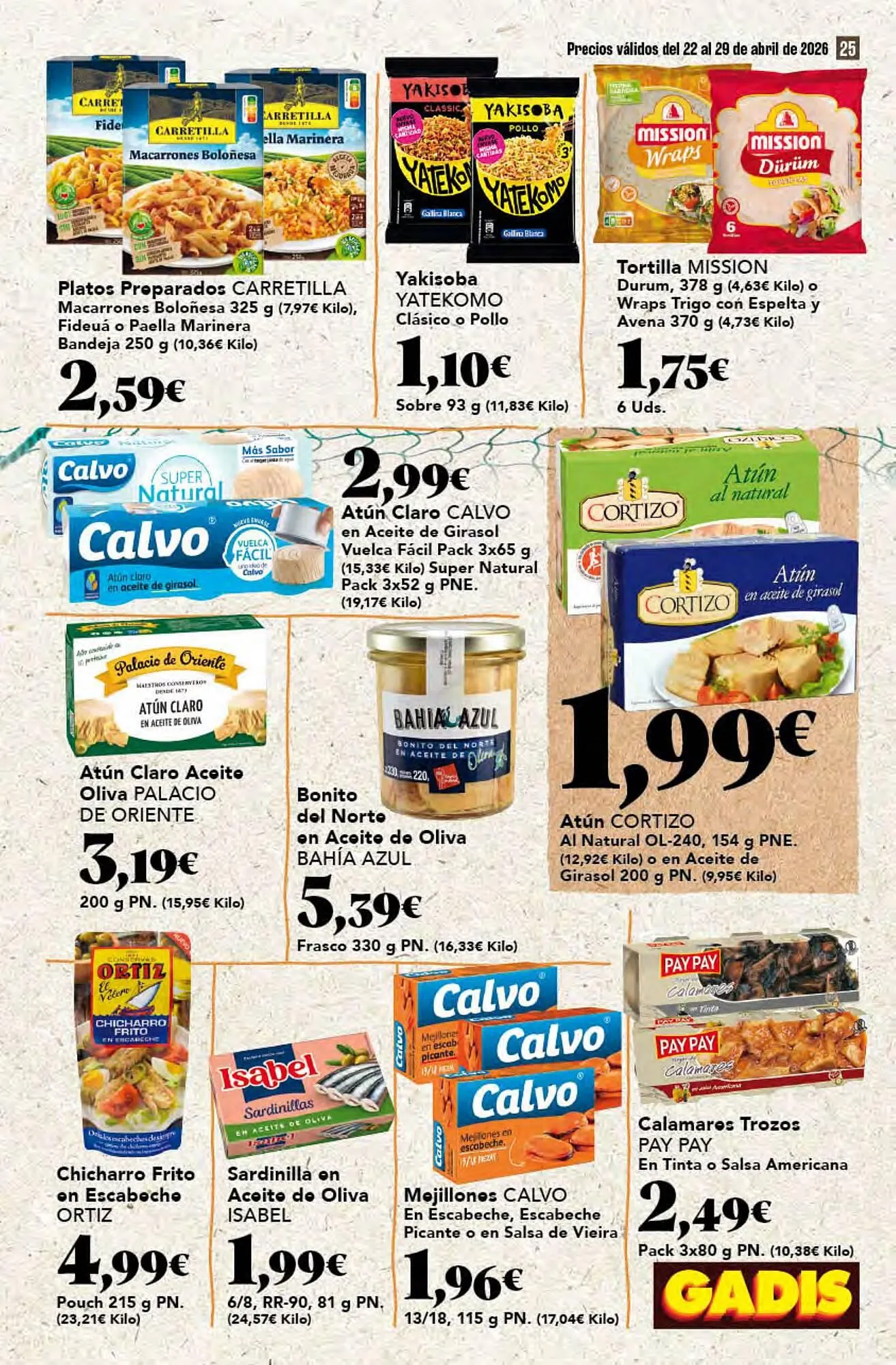 Catálogo de Folleto Gadis 22 de abril al 29 de abril 2026 - Página 25