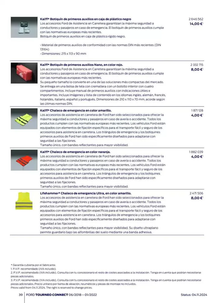 Catálogo de Ford de accesorios Tourneo Connect 13 de noviembre al 13 de noviembre 2025 - Página 39