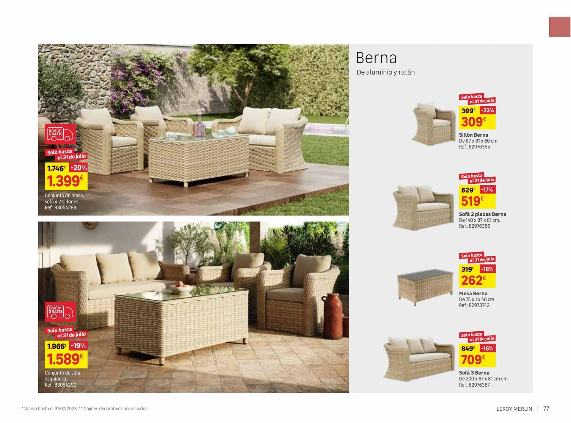 Catálogo de Folleto Leroy Merlin 9 de junio al 31 de julio 2023 - Página 77