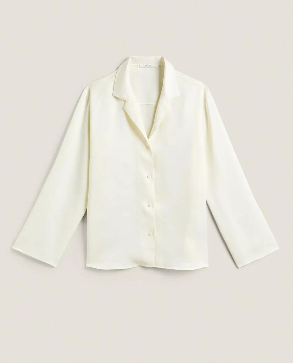 CAMISA SATÉN MANGA LARGA