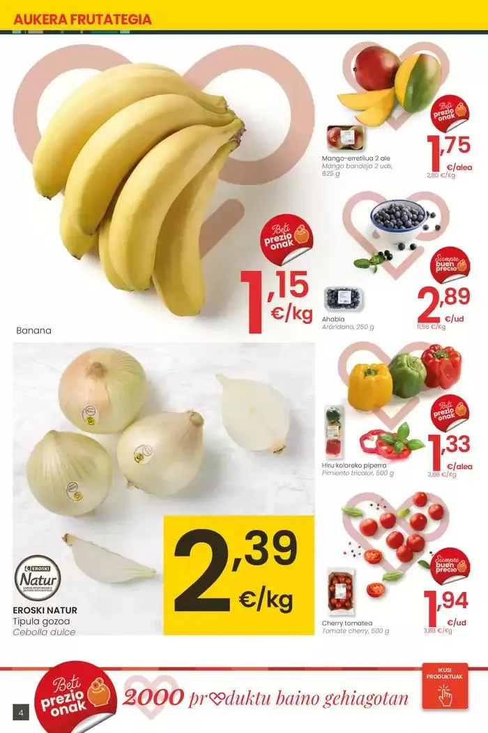 Catálogo de 2000 produktu baino gehiago, BETI PREZIO ONEAN EROSKI CENTER 16 de enero al 28 de enero 2025 - Página 4
