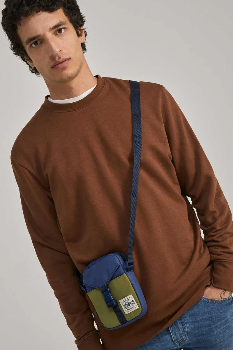 Bolsa cruzada pequeño bicolor