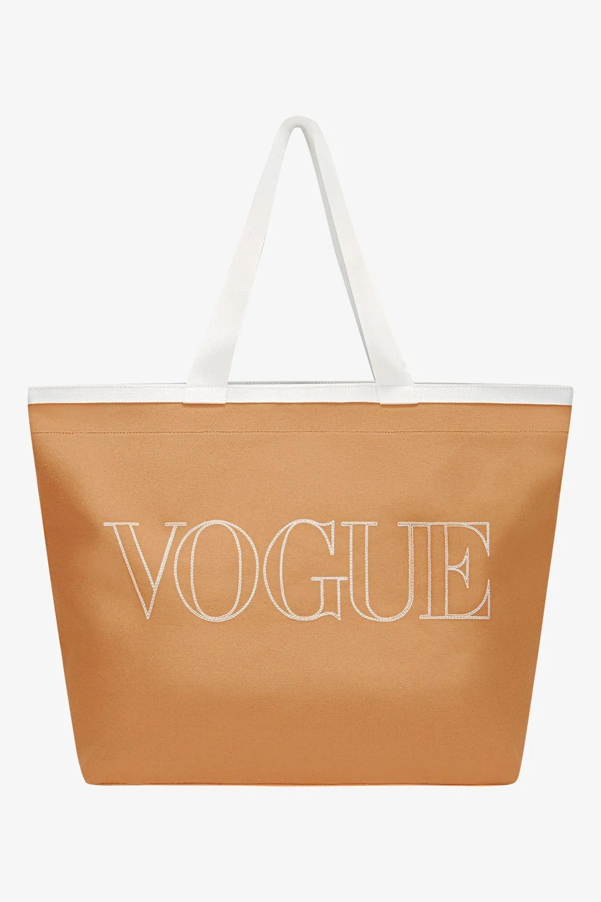 Bolso VOGUE camel con logo bordado