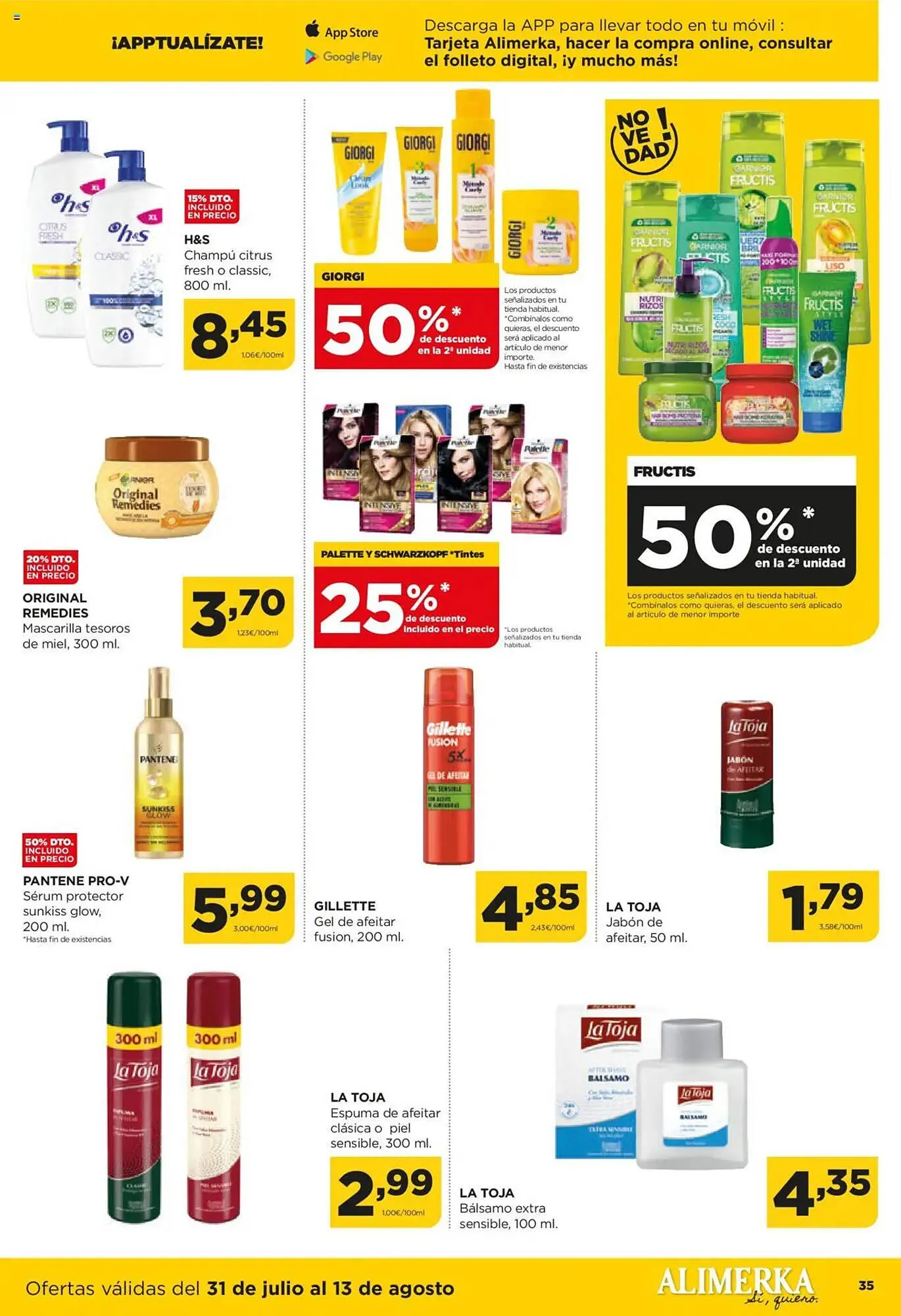 Catálogo de Folleto Alimerka 31 de julio al 13 de agosto 2025 - Página 36