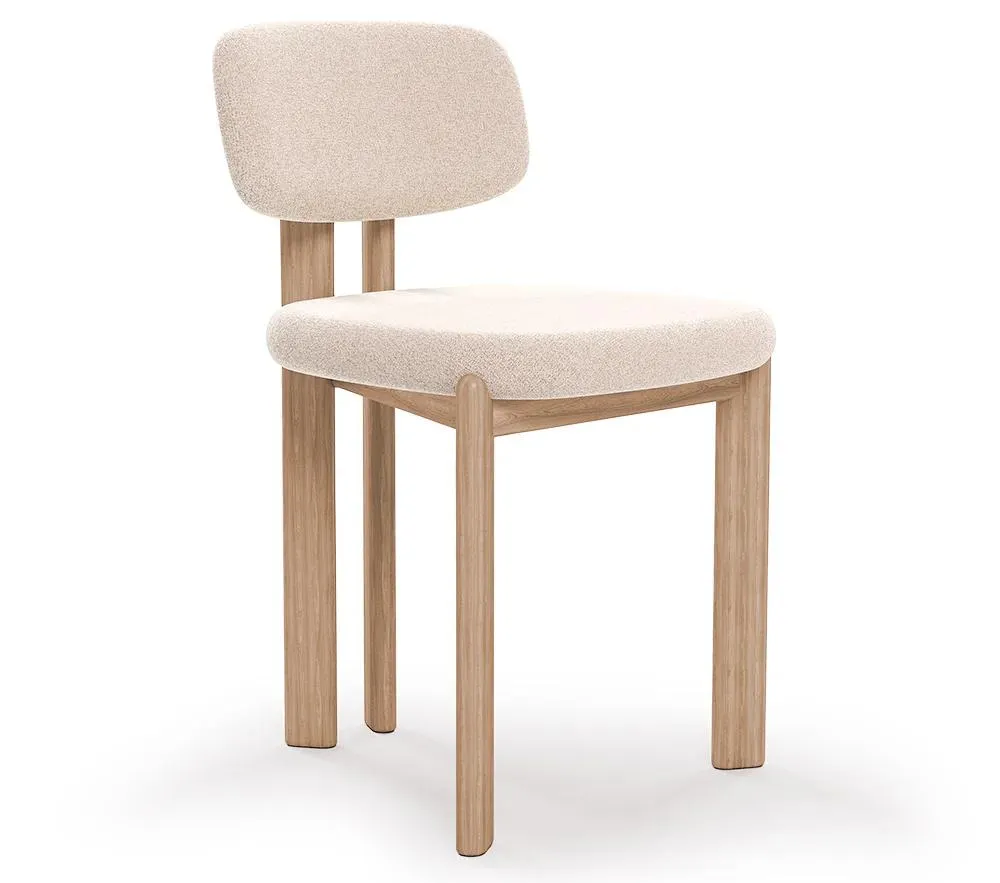 Silla tapizada fresno natural Jade