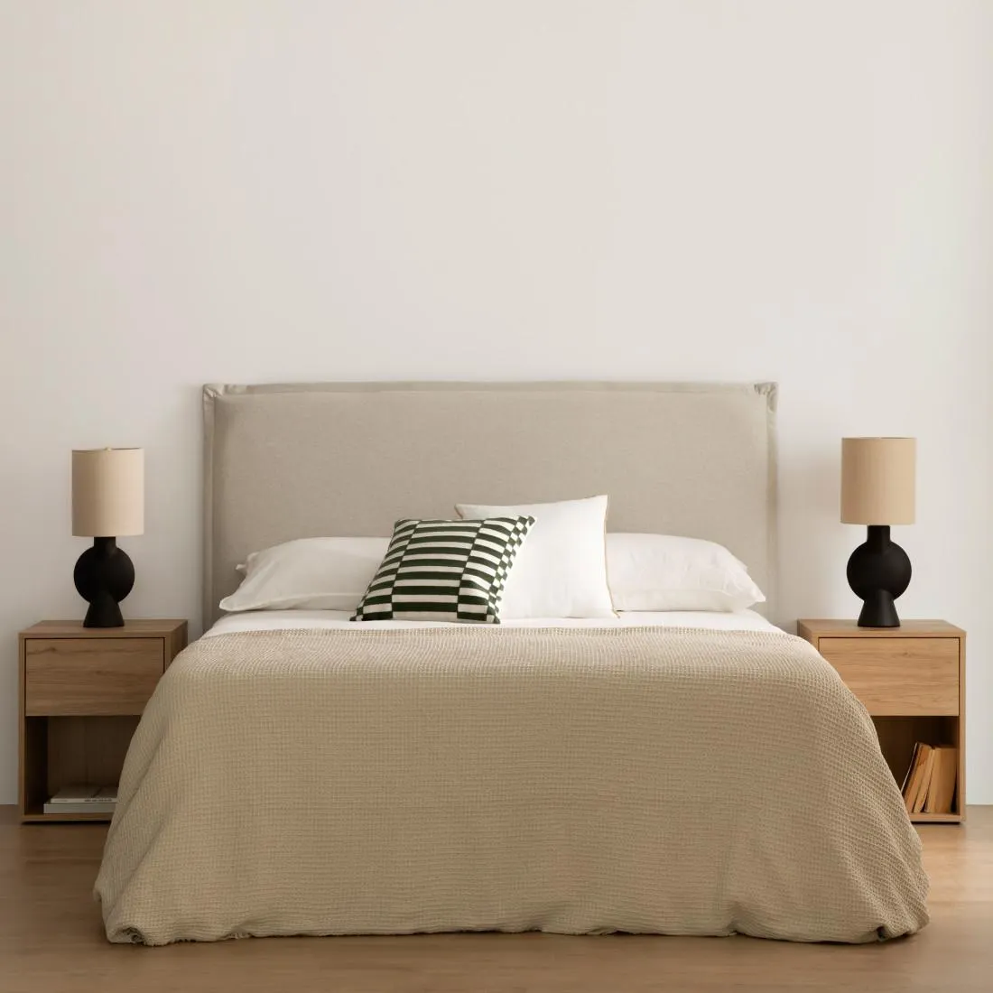 Cabecero tapizado desenfundable 150/160 beige