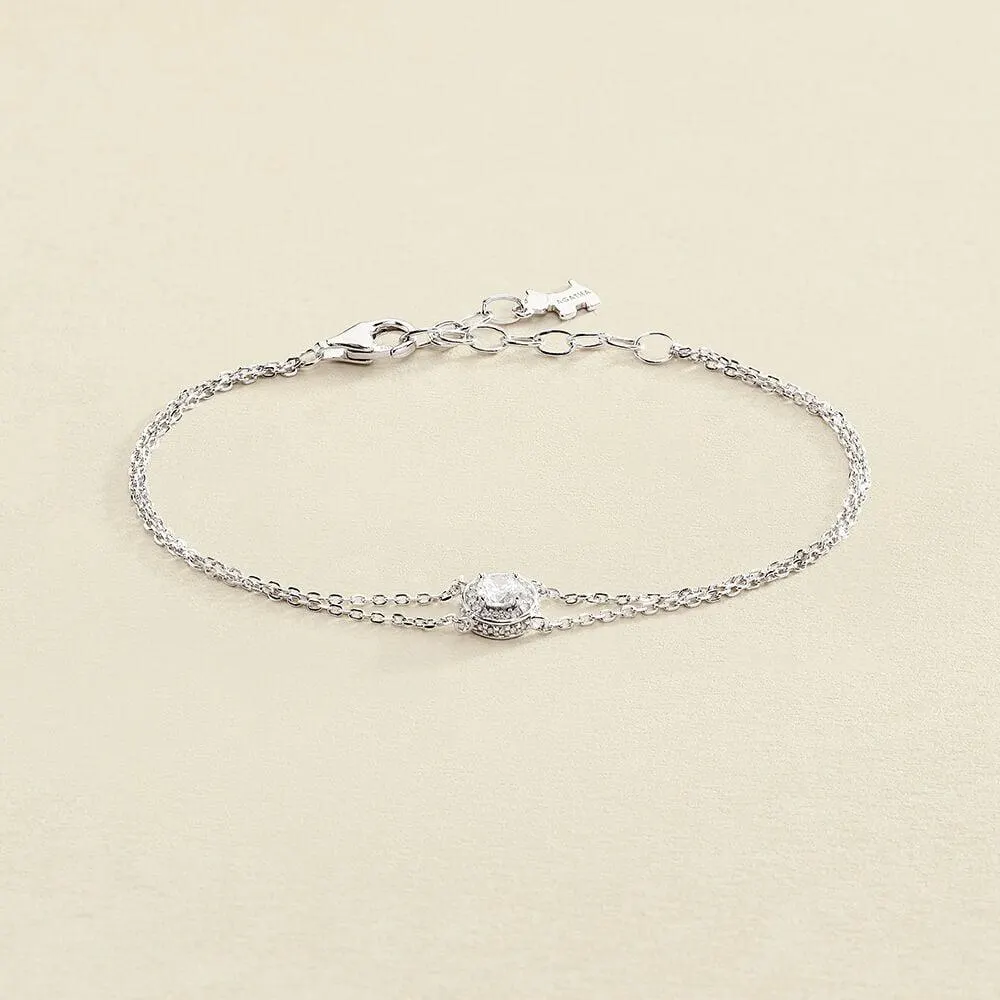 Pulsera de cadena IMPERIAL - Cristal / Plateado