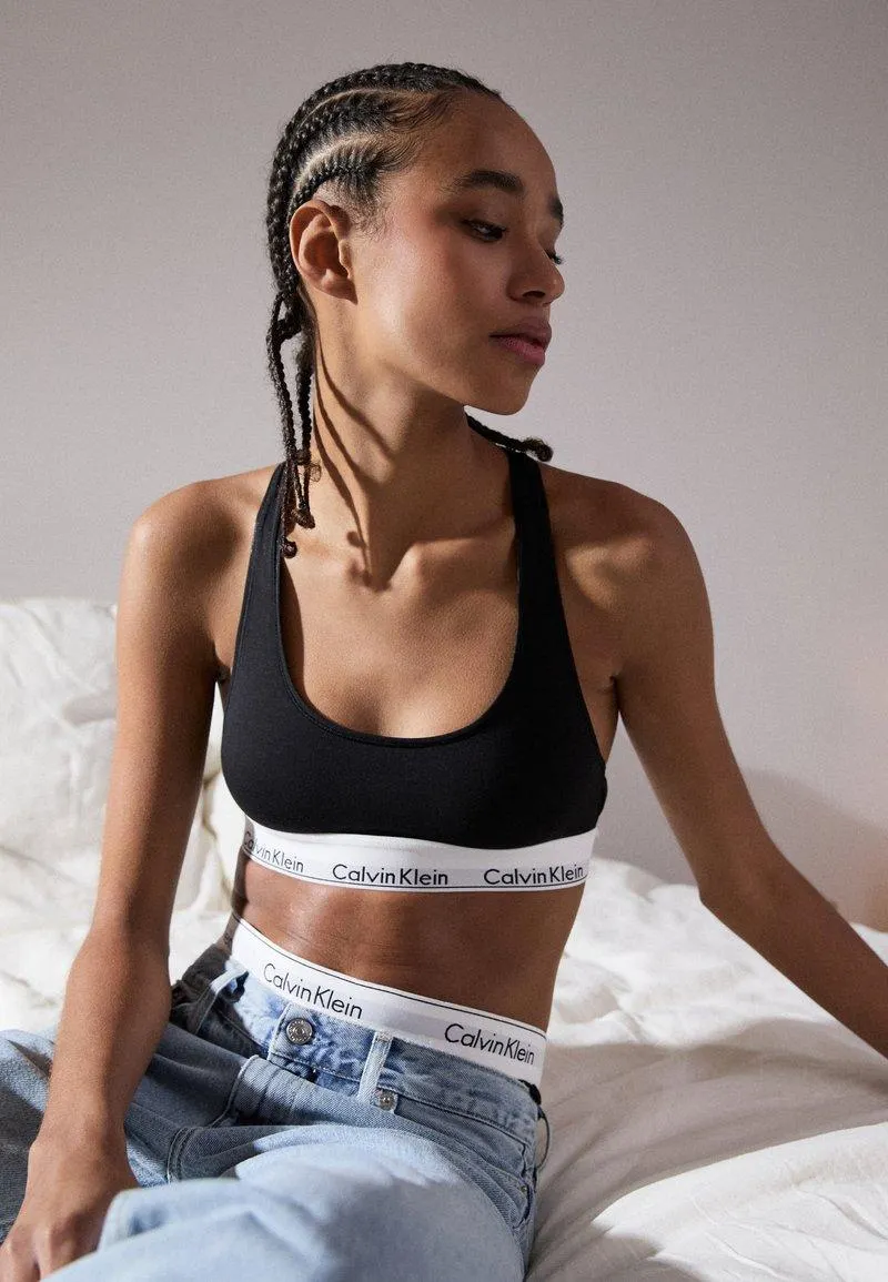 UNLINED BRALETTE ICON COTTON MODAL - Top - black