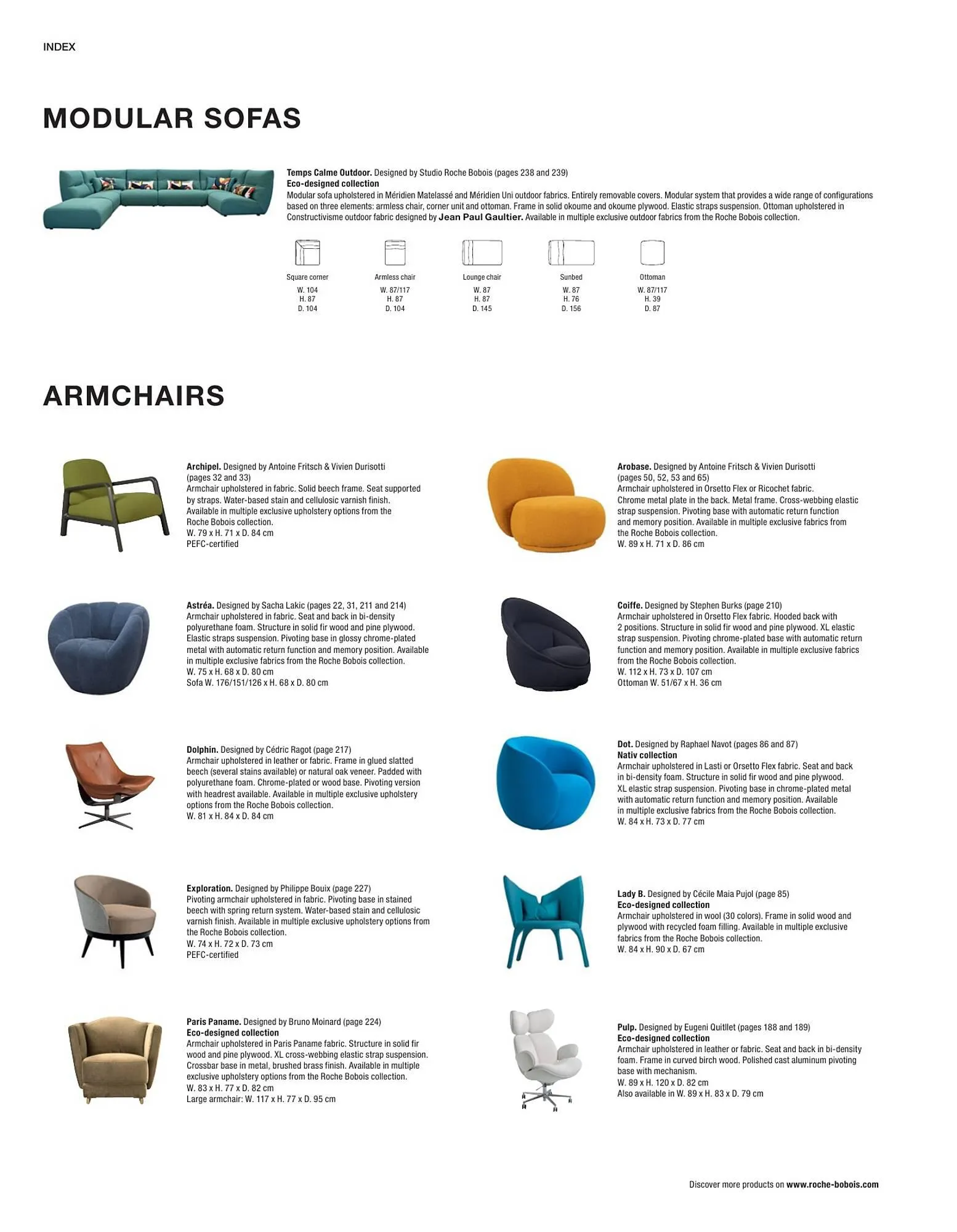 Catálogo de Folleto Roche Bobois 2 de febrero al 28 de diciembre 2024 - Página 264