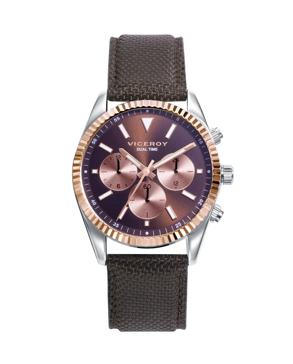 Reloj de hombre Chic con caja de acero y correa negra de nylon