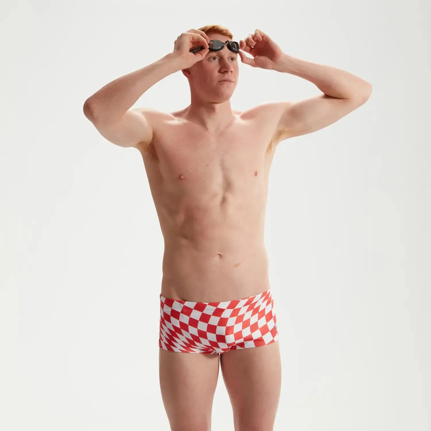 Bañador slip de 17 cm con estampado integral digital Club Training para hombre Rosa/blanco