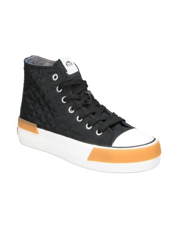 Zapatillas negras altas de mujer Mustang 60187