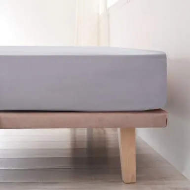 Sábana Ajustable Algodón - Basic Gris