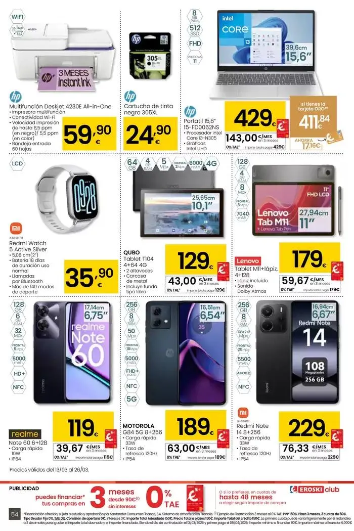 Catálogo de Precio más bajo HIPERMERCADOS EROSKI 13 de marzo al 26 de marzo 2025 - Página 54