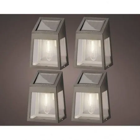 SET 4 APLIQUES SOLARES NEGRO