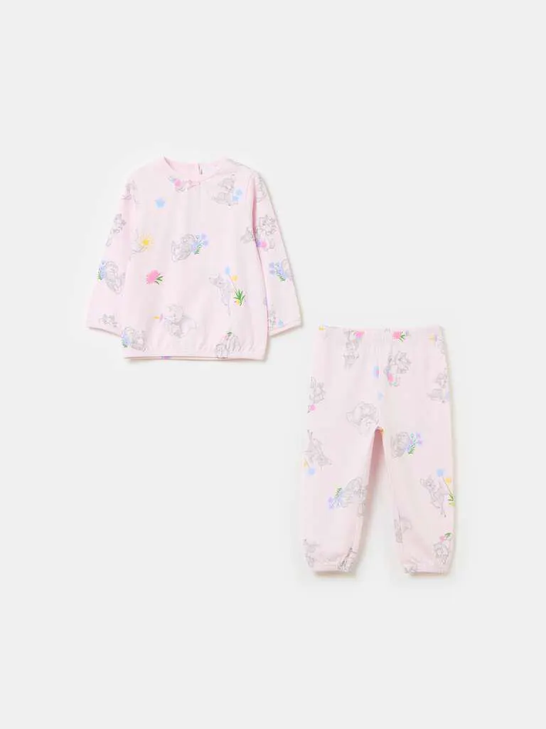 Marie and Thumper pyjamas in organic cotton Rose