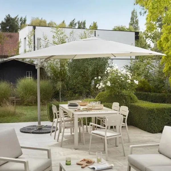 Mesa jardín extensible Santorin 180x100x75 cm