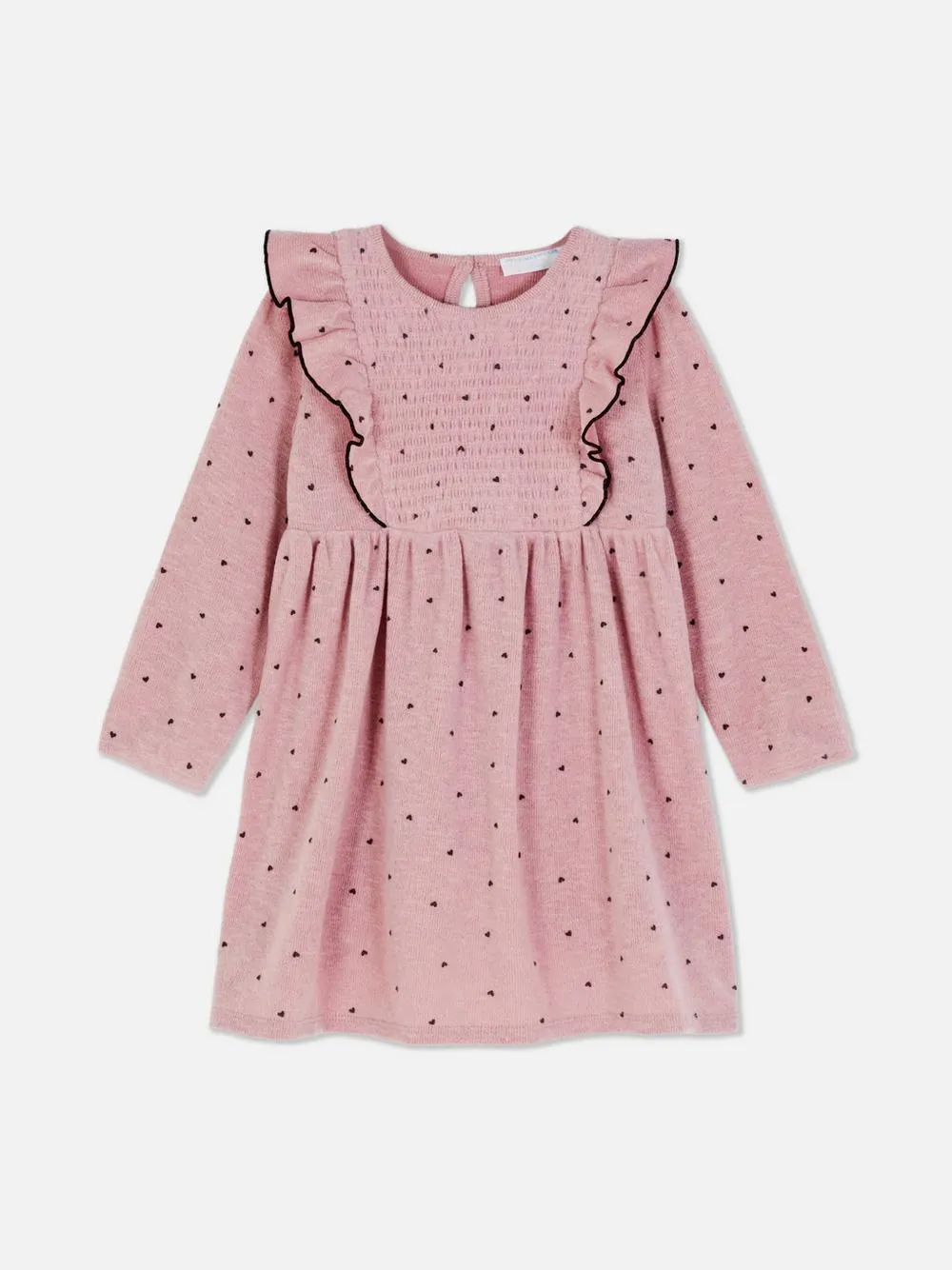Jurk met ruches en hartjes