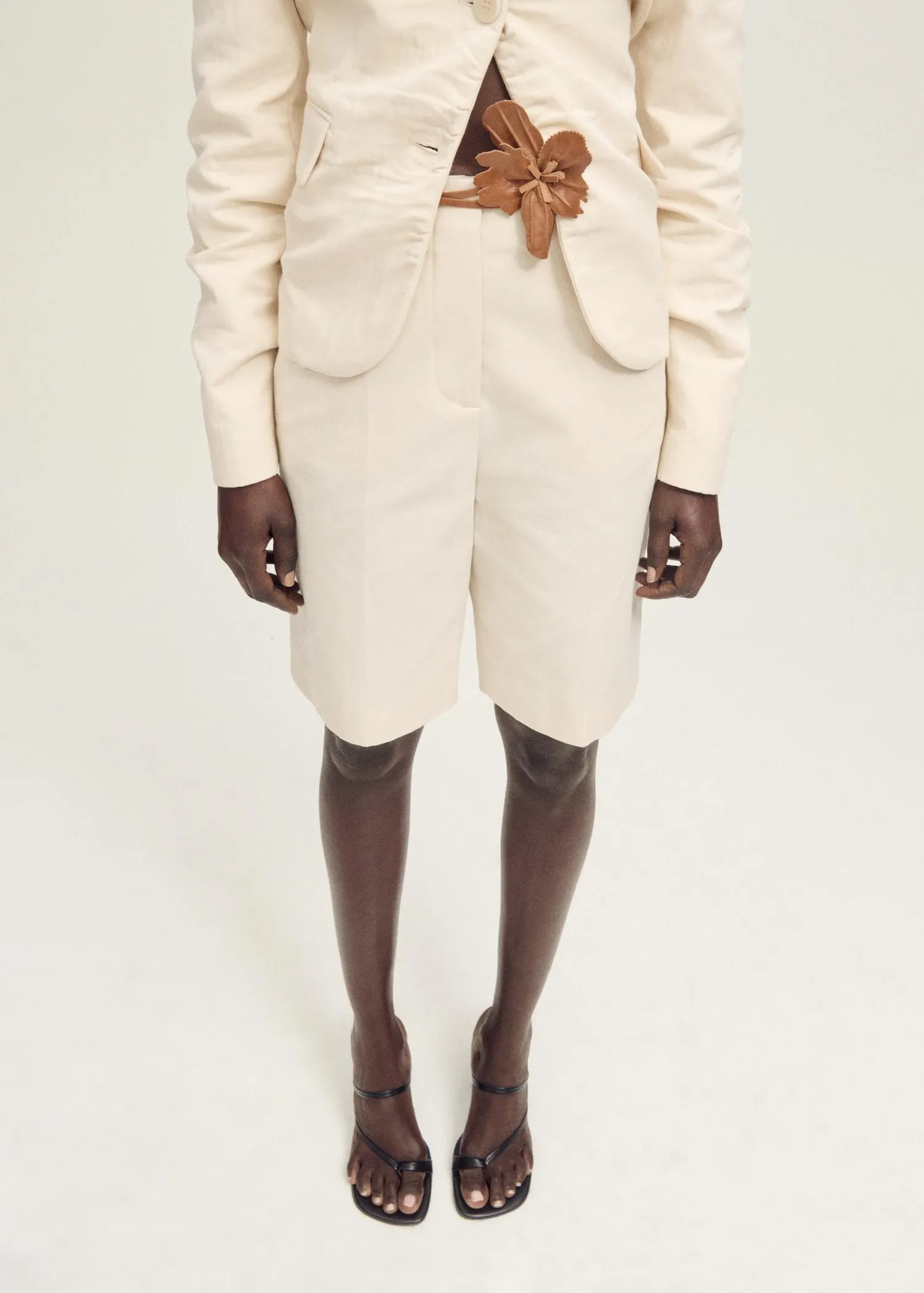 Bermudas traje mezcla lino