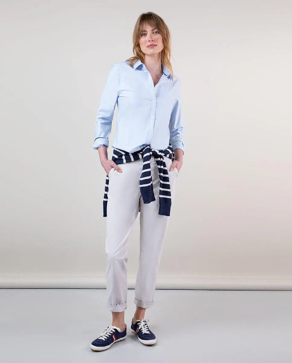 Camisa Oxford Celeste