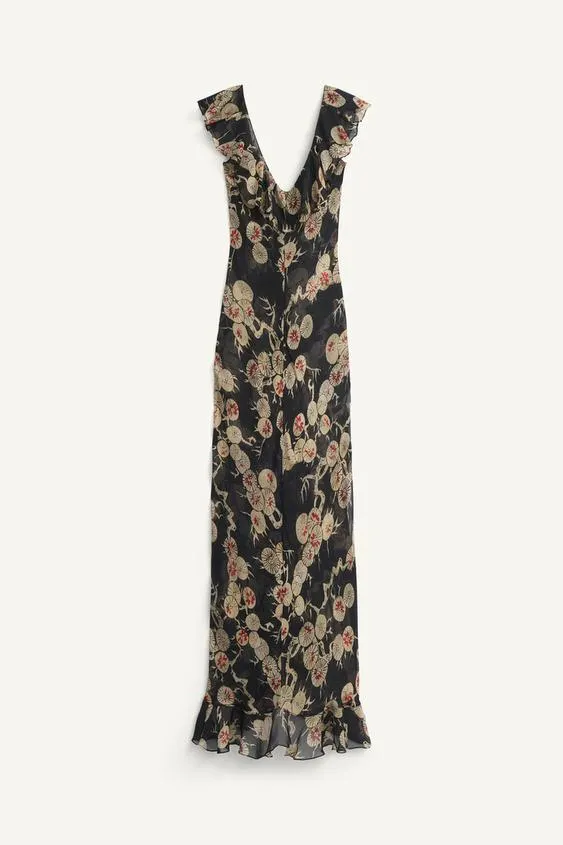 MULTI-POSITIONAL PRINTED DRESS KATE MOSS
