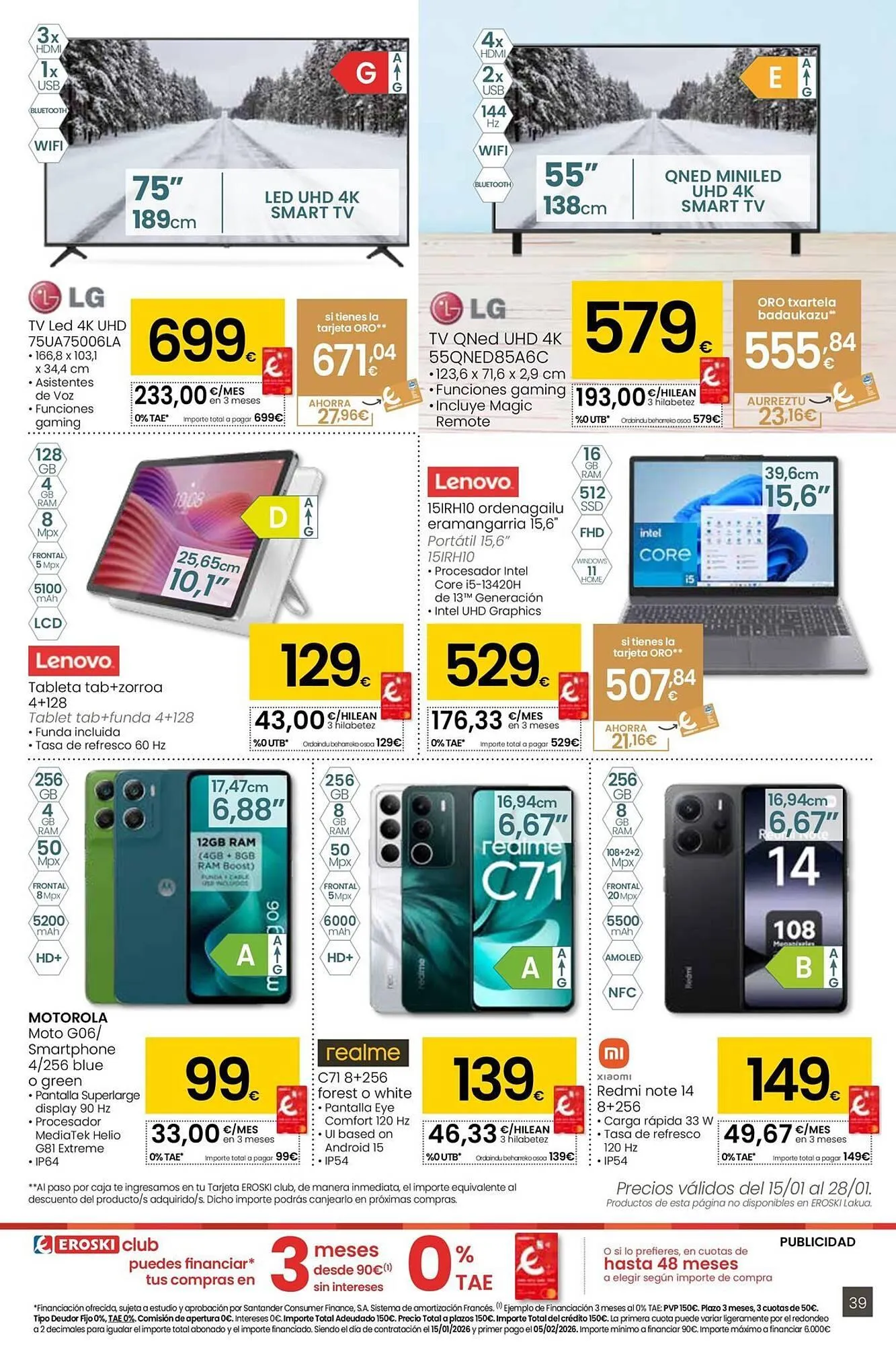 Catálogo de Folleto Eroski 15 de enero al 27 de enero 2026 - Página 39