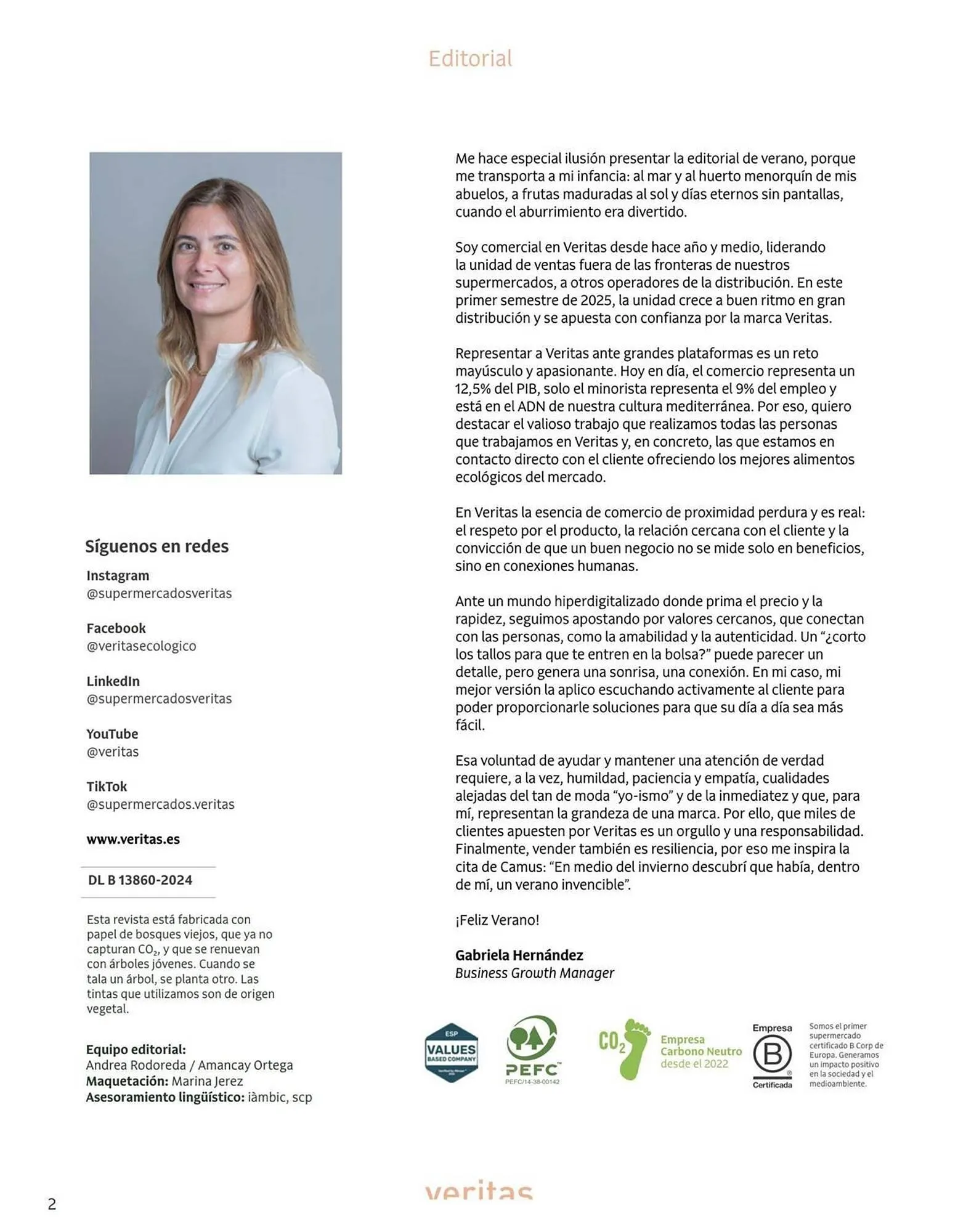 Catálogo de Folleto Veritas 1 de julio al 31 de agosto 2025 - Página 2
