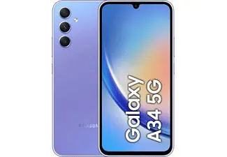 Móvil - Samsung Galaxy A34, Light Violet, 256 GB, 8 GB RAM, 6.6 " FHD+, Mediatek Dimensity 1080 Octa-Core, 5000 mAh, Android 13