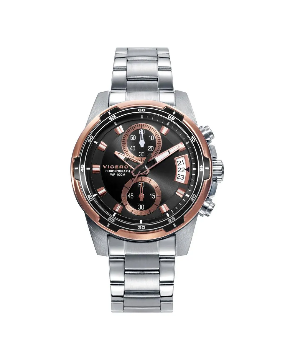 Reloj de hombre Viceroy Heat de acero con cronógrafo y correa plateada