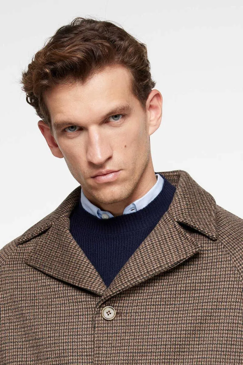 Abrigo tejido pata de gallo