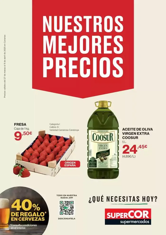 Catálogo de Supercor supermercado ofertas quincenales Canarias 27 de marzo al 9 de abril 2025 - Página 1