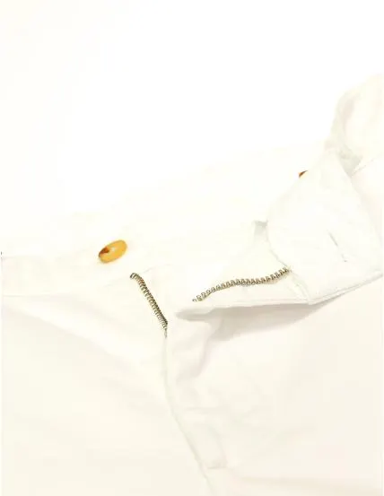 Pantalón sarga lavado Blanco