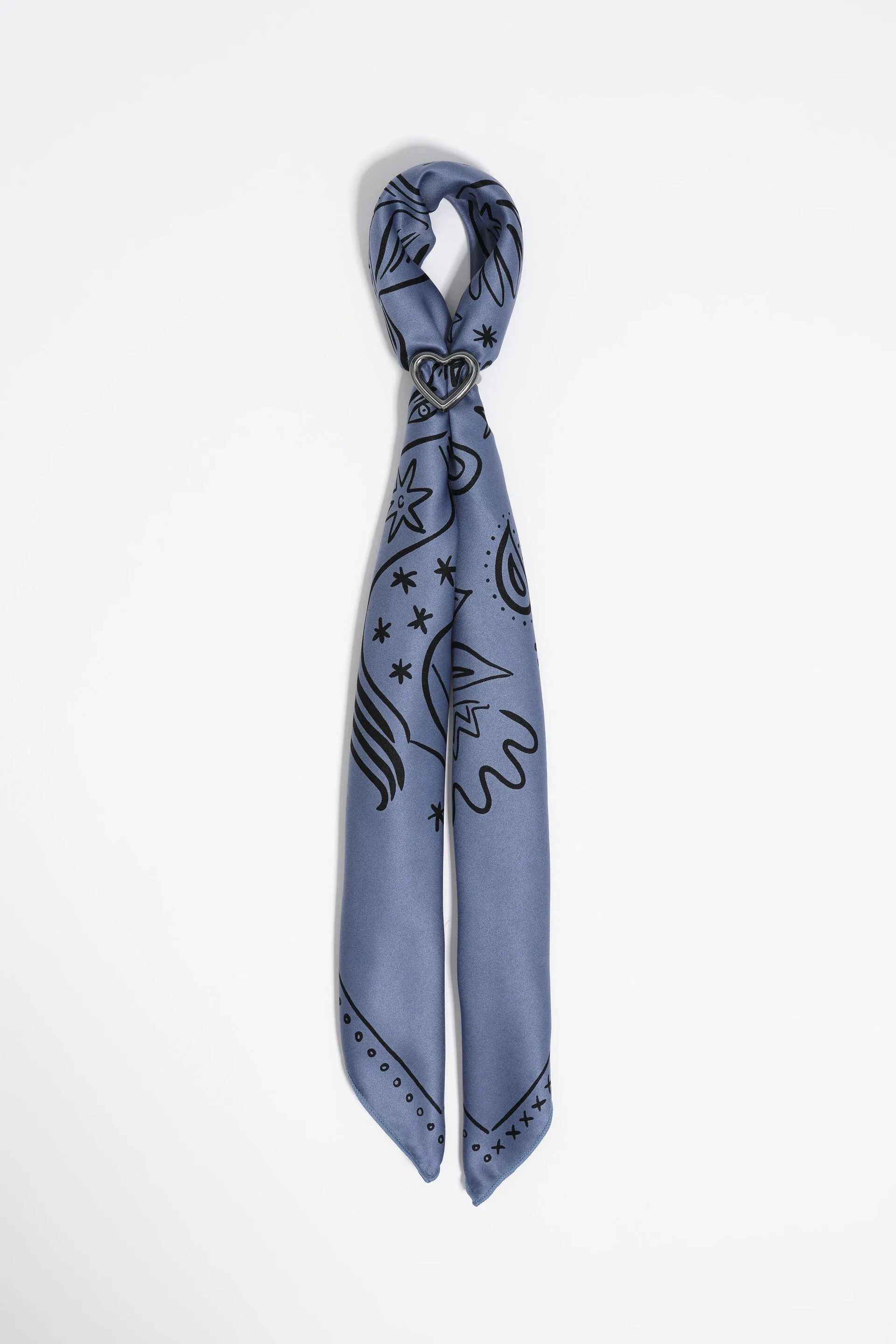 Charm bolso pañuelo esotérico azul