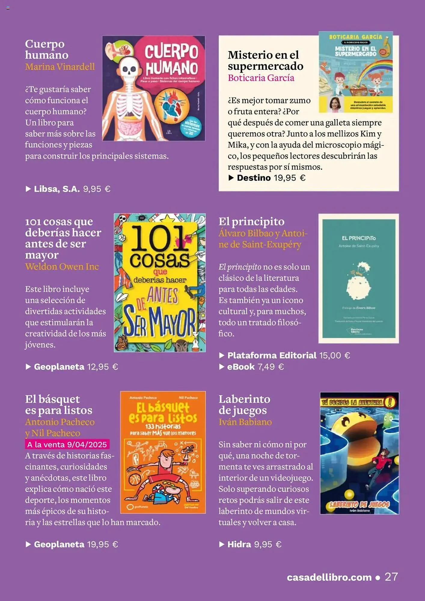 Catálogo de Folleto Casa del Libro 7 de abril al 22 de abril 2025 - Página 27