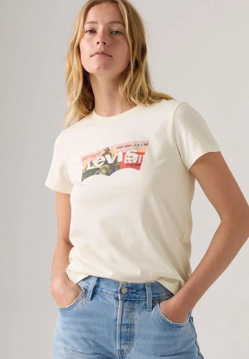 THE PERFECT TEE - Camiseta estampada - egret