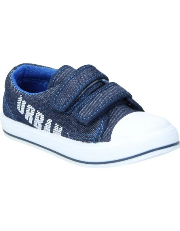 Zapatillas con velcro azul marino para niño KATINI