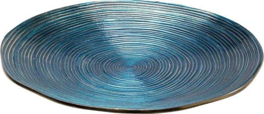 Plato decorativo Melia azul oscuro Ø46cm