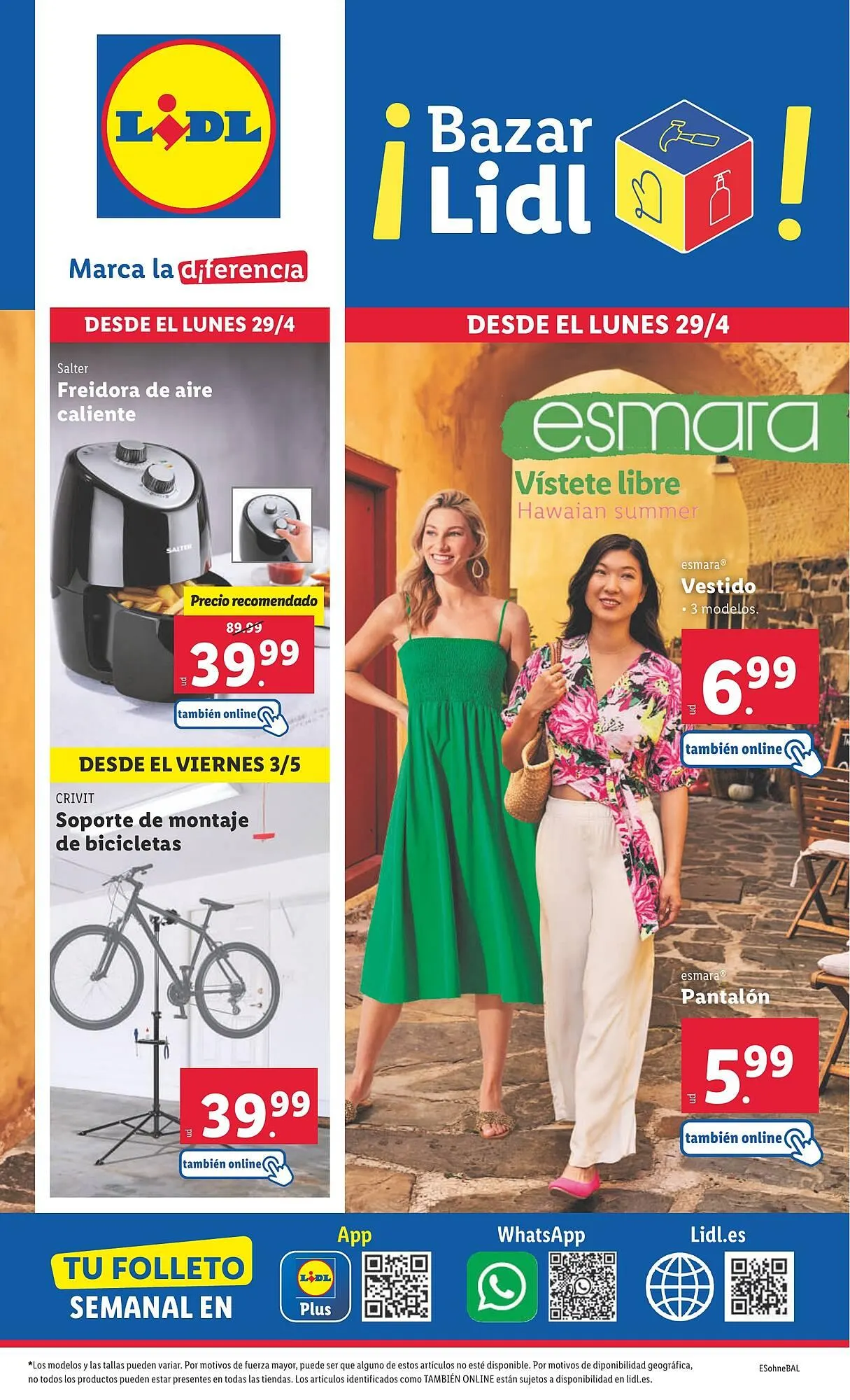 Catálogo de Folleto Lidl 29 de abril al 5 de mayo 2024 - Página 1