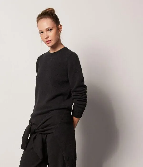 Jersey con cuello redondo de cashmere ultrasoft