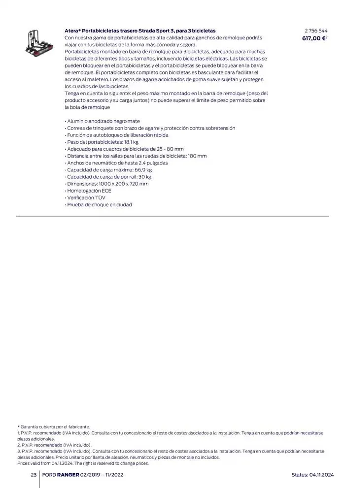 Catálogo de Ford de accesorios Ford Ranger 13 de noviembre al 13 de noviembre 2025 - Página 23