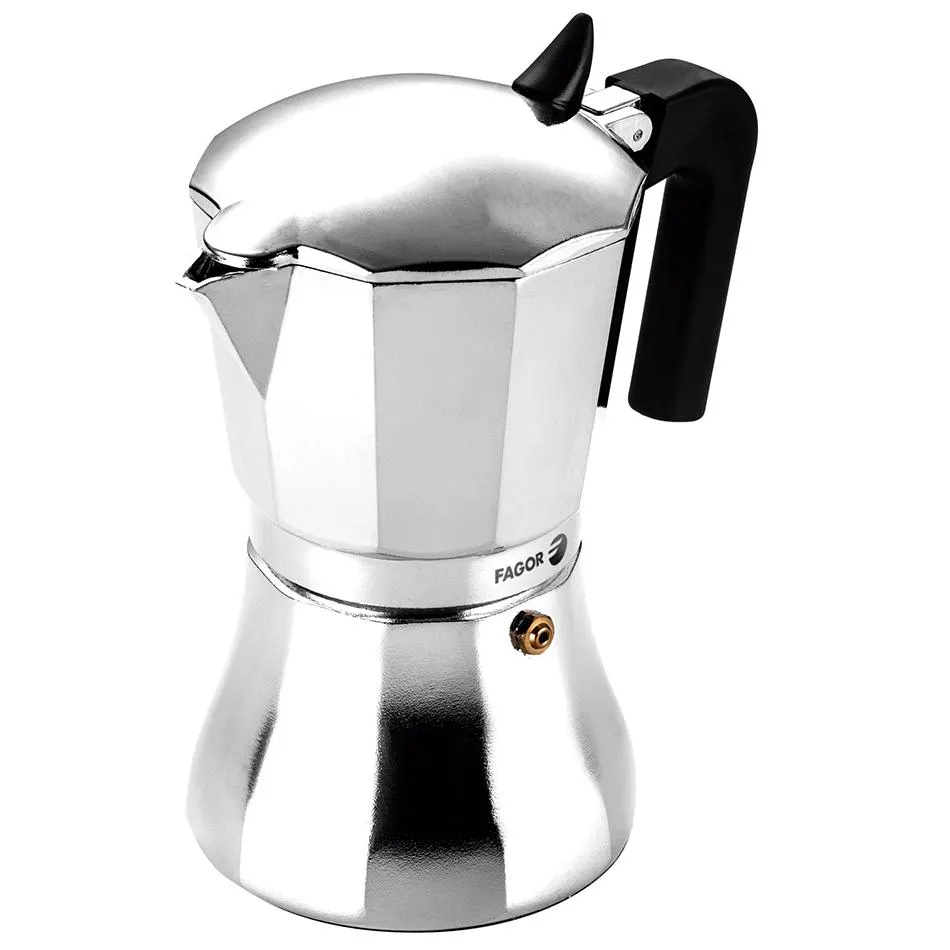 Cafetera italiana de aluminio, marca Fagor, modelo: Cupy, 9 tazas