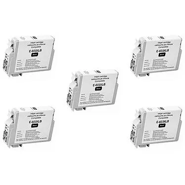 Paquete de 5 cartuchos E-603XLB BK Negro